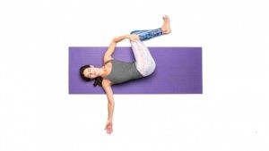 Woman Doing Supine Twist